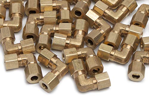 Ltwfitting HF65405 1/4-Inch Od 90 Degree Compression Union Elbow,Brass Compression Fitting cover