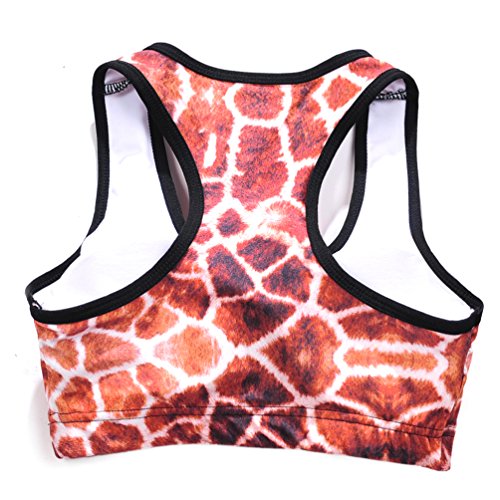 Image of Sister Amy Women's Aerobics Gym Dance Yoga Vest Printed Sports Bra Top Vest
