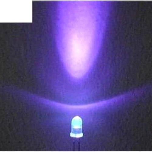 Diodos LED F3 (500 unidades, 0.118 in), color morado y UV