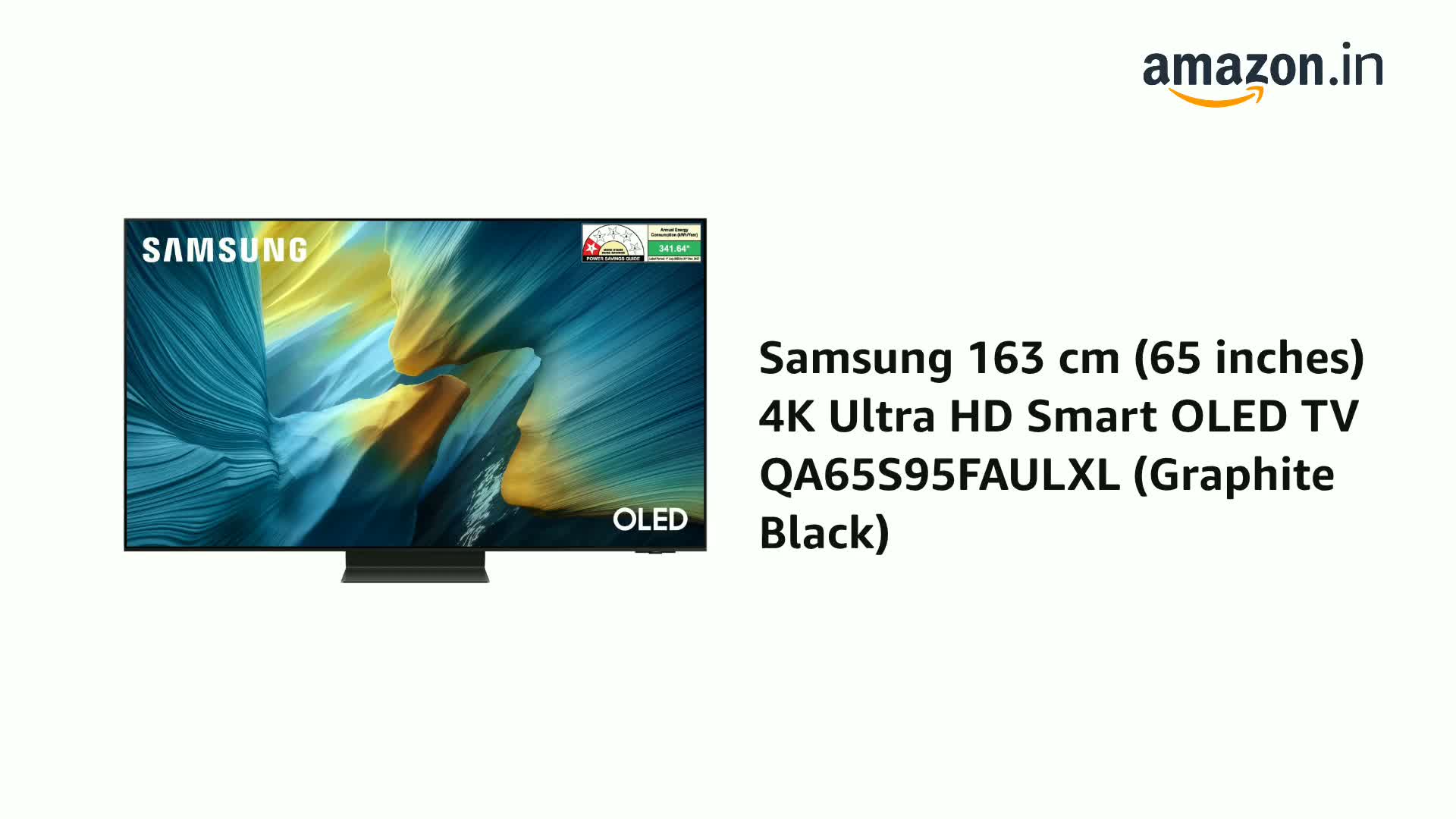 Samsung 163 cm (65 inches) 4K Ultra HD Smart OLED TV QA65S95FAULXL