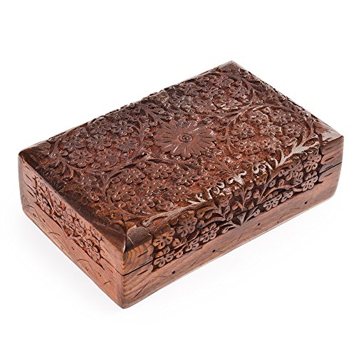 Rusticity Wood Storage Box, Jewelry box, Decorative box, Keepsake Box with Metal Latch for Home or Office | Handmade | (8x5 in)