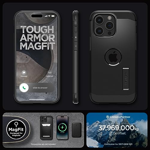 Spigen Tough Armor MagFit for iPhone 15 Pro Max Case, Black - image 8