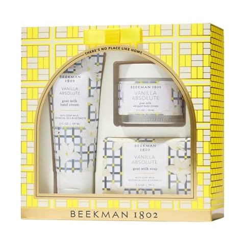 Beekman 1802 Classic Comforts Vanilla Absolute Bodycare Gift Set - Set of 3 - Scented - Cleanses, Moisturizes & Hydrates - With Lactic Acid & Shea Butter - Good for Sensitive Skin - Cruelty Free Cover