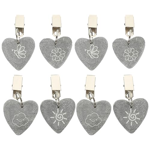 HEMOTON 8pcs Tablecloth Weights for Outdoor Furniture Clip Picnic Tablecloth Clips Stone Weight Clamps