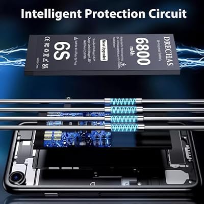 [6800mAh] Battery for iPhone 6S, 2026 New Upgraded High Capacity 0 Cycle Li-Polymer Replacement Battery for iPhone 6S Models A1633, A1688, A1700 with Complete Professional Repair Tool Kit