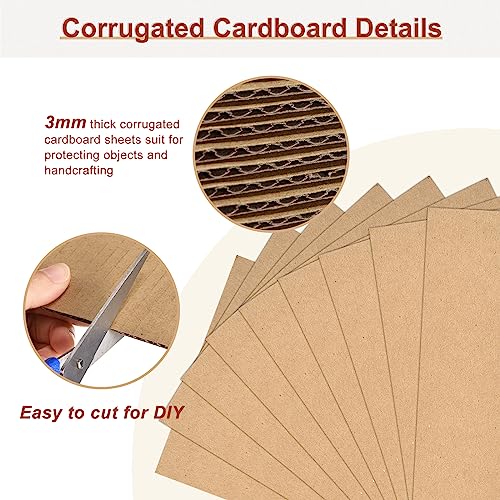Image of MECCANIXITY 100 Pack 5 inch x 7 inch Corrugated Cardboard Sheets 1 /8 inch Thick Flat Cardboard Filler Inserts Pads for Mailers, Packing, Art Projects, DIY Crafts