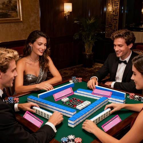 Set de 4 guías Pop Resin para mahjong en colores variados miniatura 6