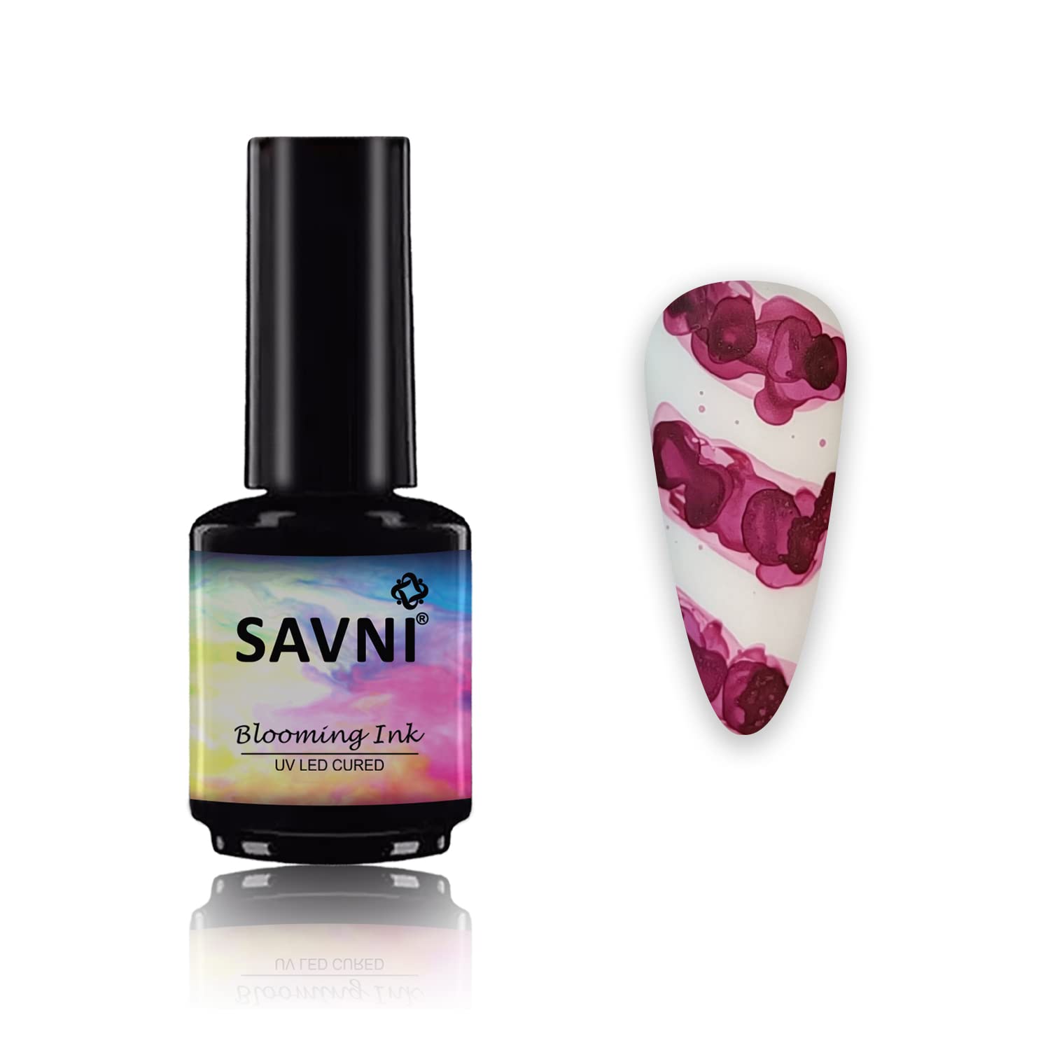 Savni Professional Blooming Ink UV/LED Color Gel 15ml (Wine)-image-43
