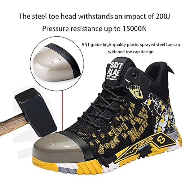 Stalen Top Cap Schoenen Voor Heren,The Work Shoe Sole Made Of Rubber Is Resistant To Abrasion And Shock And Src Non-Slip,▁