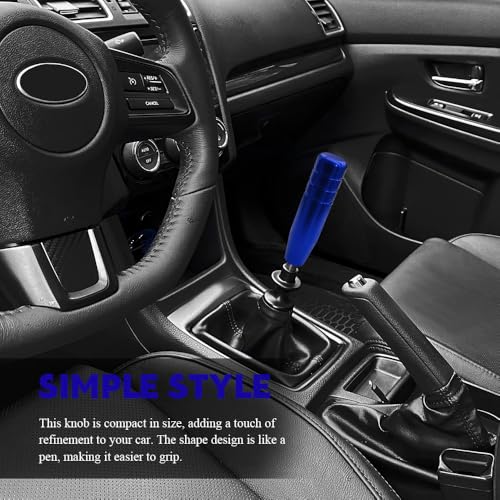 5" Heavy Weighted Shifter Knob, Gear Shift Knobs, Car Shift Knobs with 3 Threaded Adapters, Universal Car Gear Lever Metal Stick Shift Handle Accessory for Most Vehicles (Blue) - Image 4