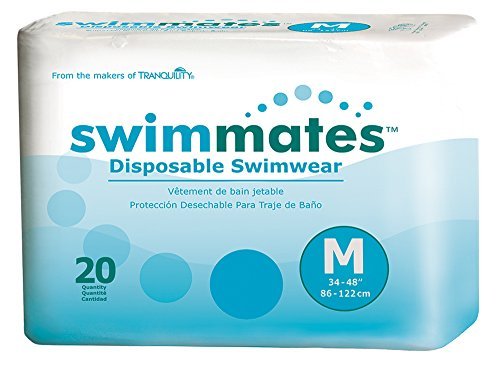 Swimmates Disposable Adult Swim Diapers, Medium, Case/80 (4/20s) by Swimmates?