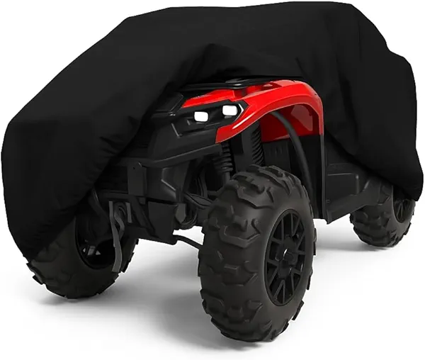 Seal Skin Covers Heavy-Duty 4 Wheeler ATV Cover, Waterproof, Windproof, All-Weather Protection, Universal Fit for Polaris, Honda, Yamaha & More (Black, Large)