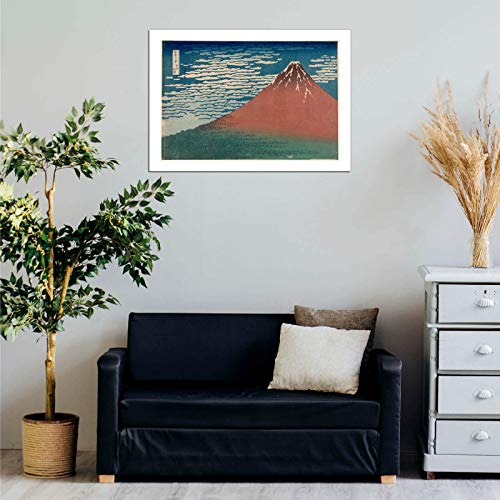 Red Fuji Hokusai affiche extra large impression d'art mate - 2