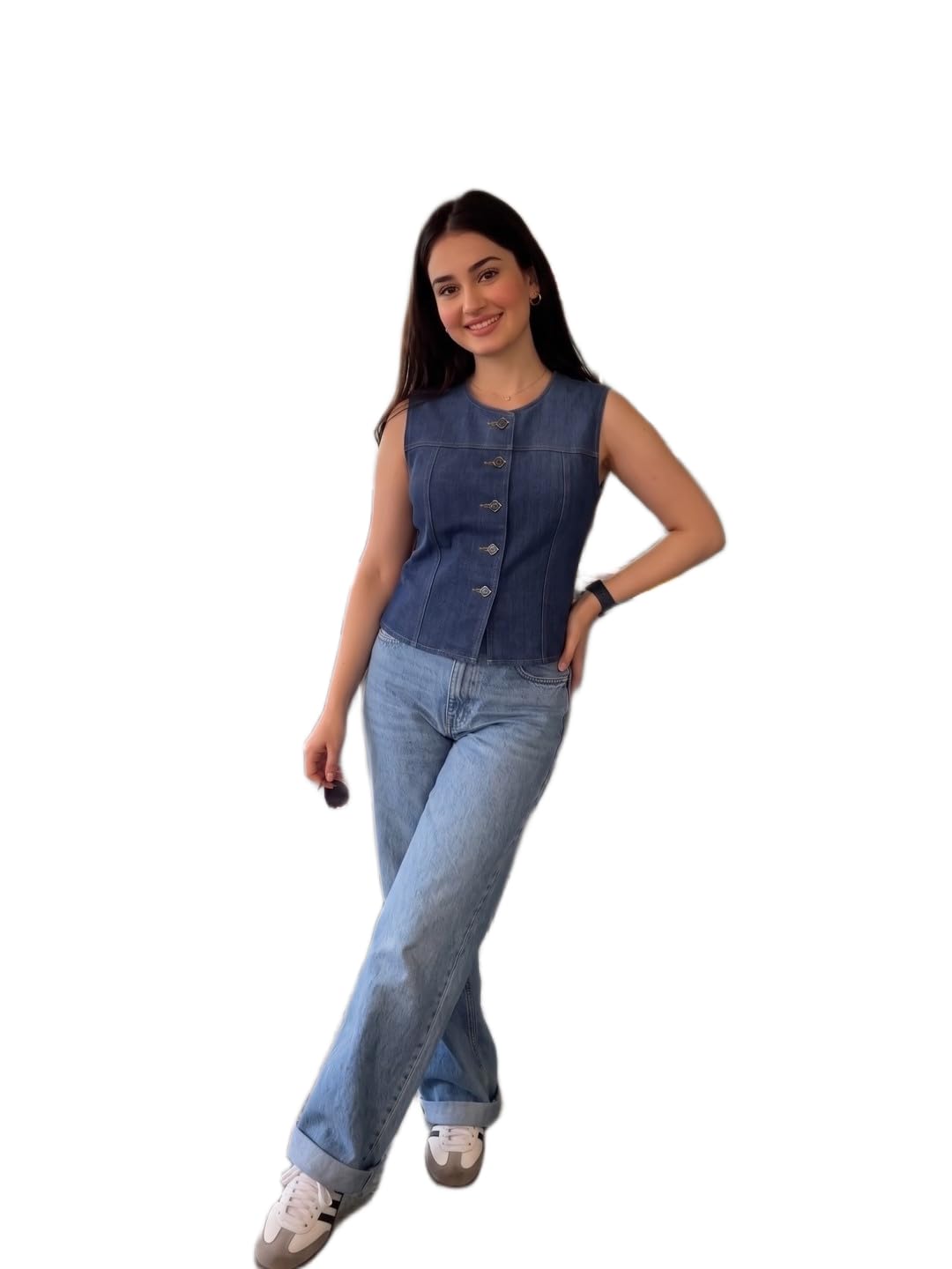 Waist-Defined Denim Vest-picture-14