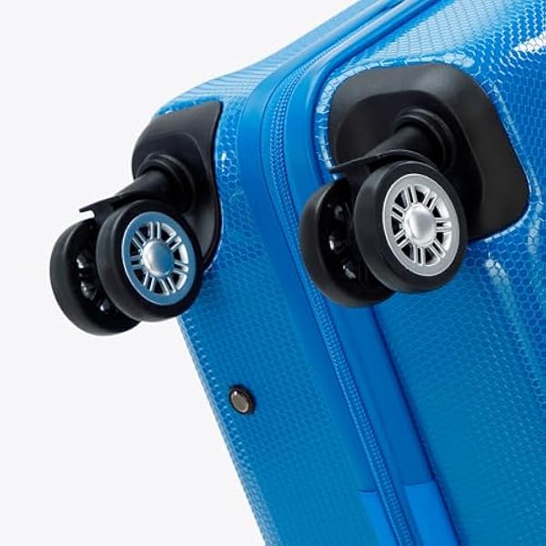 Чемодан WITTCHEN PC Ultra Light Small cabin suitcase Cabin baggage Polycarbonate travel case 4 поворотных колесика TSA lock Telescopic handle Size S Blue
