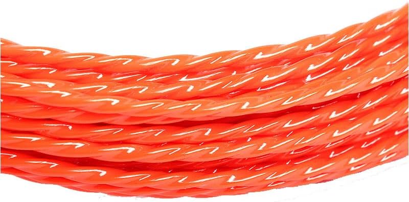 Fish Tape 4mm Red Guide Device Electric Cable Push Pullers Duct Snake Rodder Fish Tape Wire for Wiring Installation 10-50M(50m)
