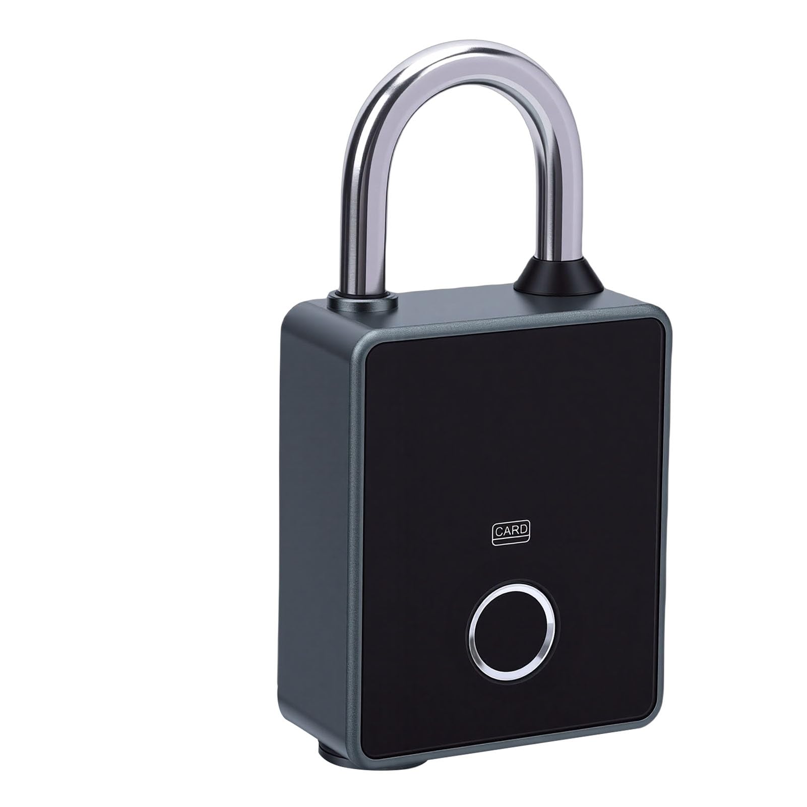 Pissente Candado Inteligente Combinado con Huella Dactilar y Teclado Táctil, Candado Digital de Aleación de Zinc, 6 Métodos de Desbloqueo, IP65, para Taquillas de Gimnasio, Portón, Valla,