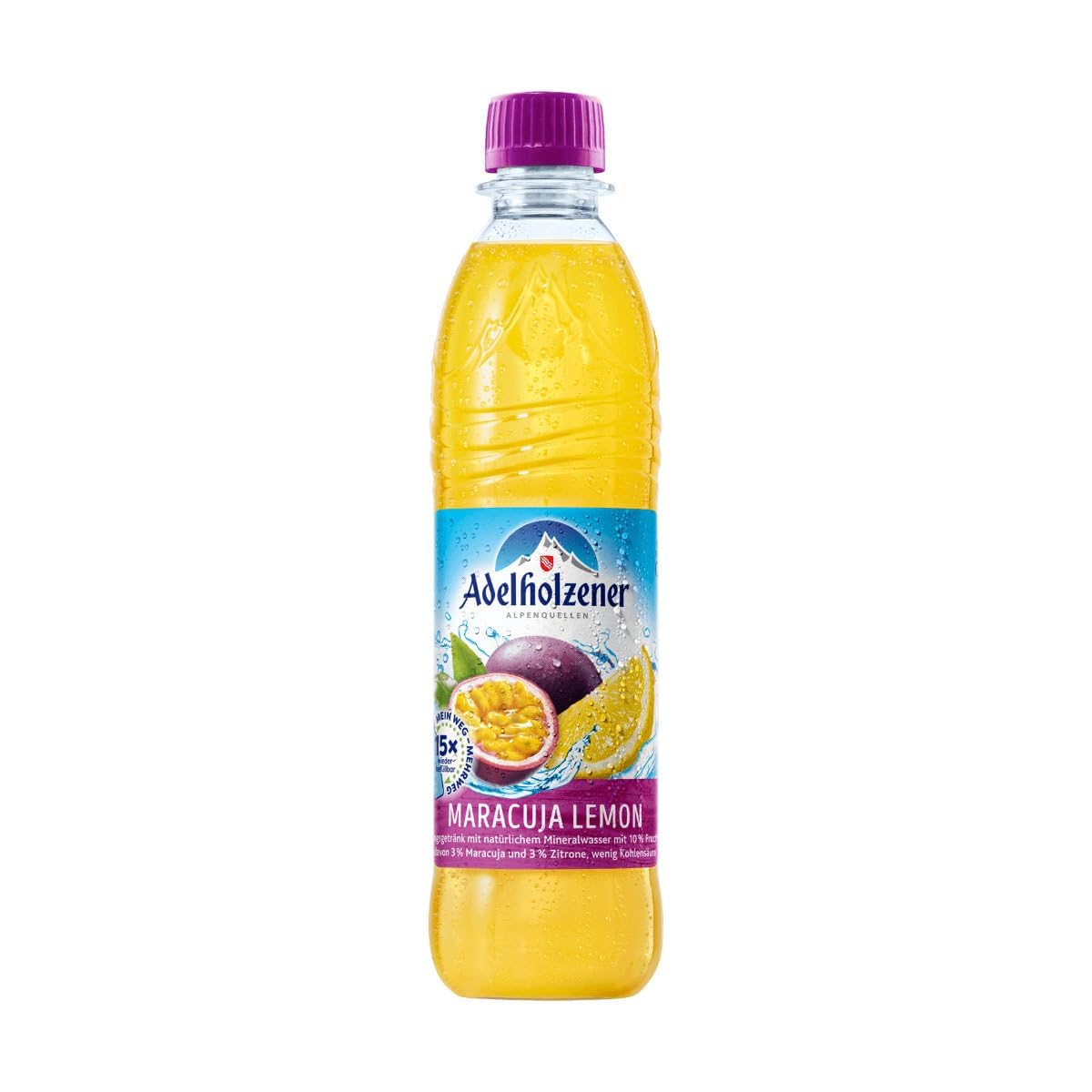 Adelholzener Maracuja Lemon 16 Flaschen je 0,5l inkl Mehrweg Pfand