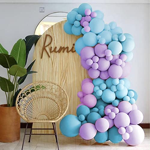 Image of ITAF Blue & Purple Pastel Balloons For Birthday /Anniversary /Engagement /Wedding /Baby Shower /Farewell /Any Special Event Theme Party Decoration - Pack of 50