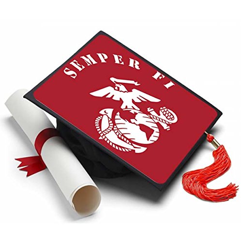 Marine Corps, Graduation Caps for Future Marines,Semper Fi Grad Cap Topper, Grad Cap Decorations