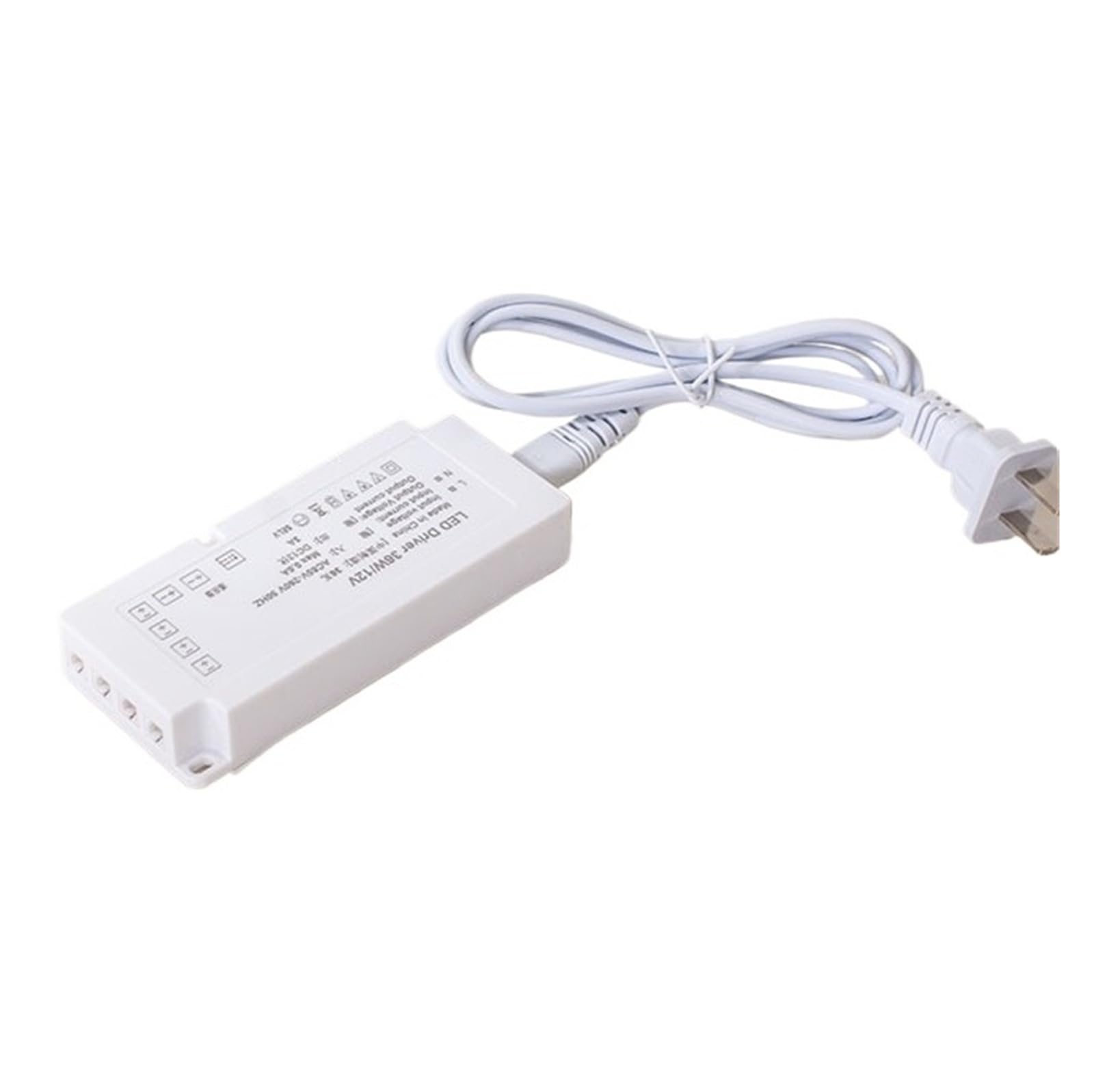 PWANUIGTE LED Cabinet Light Power Supply 12V 12W 15W 18W 24W 36W 72W 100W Strip Transformer Constant Voltage(36W-6 output ports)