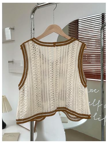 Image of GORGLITTER Women's Embroidered Floral Crochet Vest Button Crop Summer Cowgirl Western Top Rodeo Country Concert Outfits