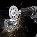 ALLmuis c i y 545 Diamond Cutting Wheel (22mm) 25pcs with 402 Mandrel (3mm) 5pcs and Screwdriver for Rotary Tool