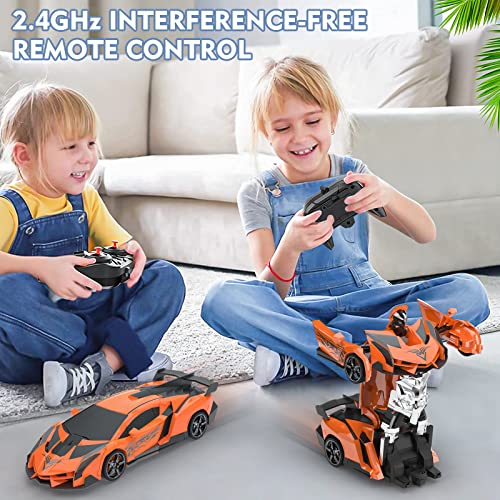 Bluejay X210729 Transform Rc Cars For Boys 4-7 8-12, 2.4Ghz 1:18 Scale Remote Control Car Transforming Robot, One-Button Deformation 360° Rotation And Drift Car Toy Gifts thumb #1