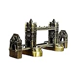 IUXROBU Estatua de puente de la torre modelo de metal London City Tour Souvenirs, regalo emblemático, decoración del hogar para sala de estar, dormitorio, estante de libros, mesa, escritorio, centros