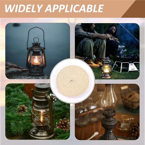 5M Docht für Öllampen,12MM Lampendocht Baumwolle Docht Flachdocht Ersatzdoch Kompatible mit Feuerhad Sturmlaterne Laterne 275 und 276, Lampendocht Petroleumlampe für Ölbrenner Laterne DIY Kerze