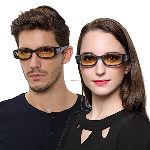 Image of Dry Eyes Relief Eyeglasses, Blue Light Blocking, Moisture Chamber Glasses, Computer Reading /Gaming /TV /Phones Glasses for Men /Women, Anti Eyestrainfor Indoor (Black)