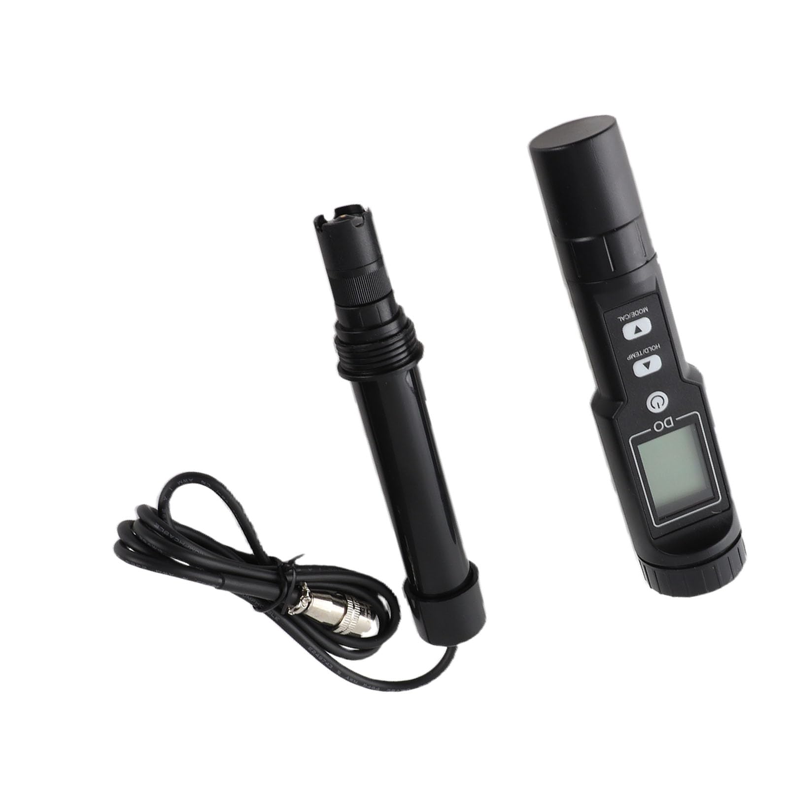 Generic Medidor de Oxígeno Disuelto con Sonda Desmontable y Probador de Calidad con Pantalla Digital para Acuarios, Estanques, Laboratorios y Acuicultura Compensación de Temperatura Apagado