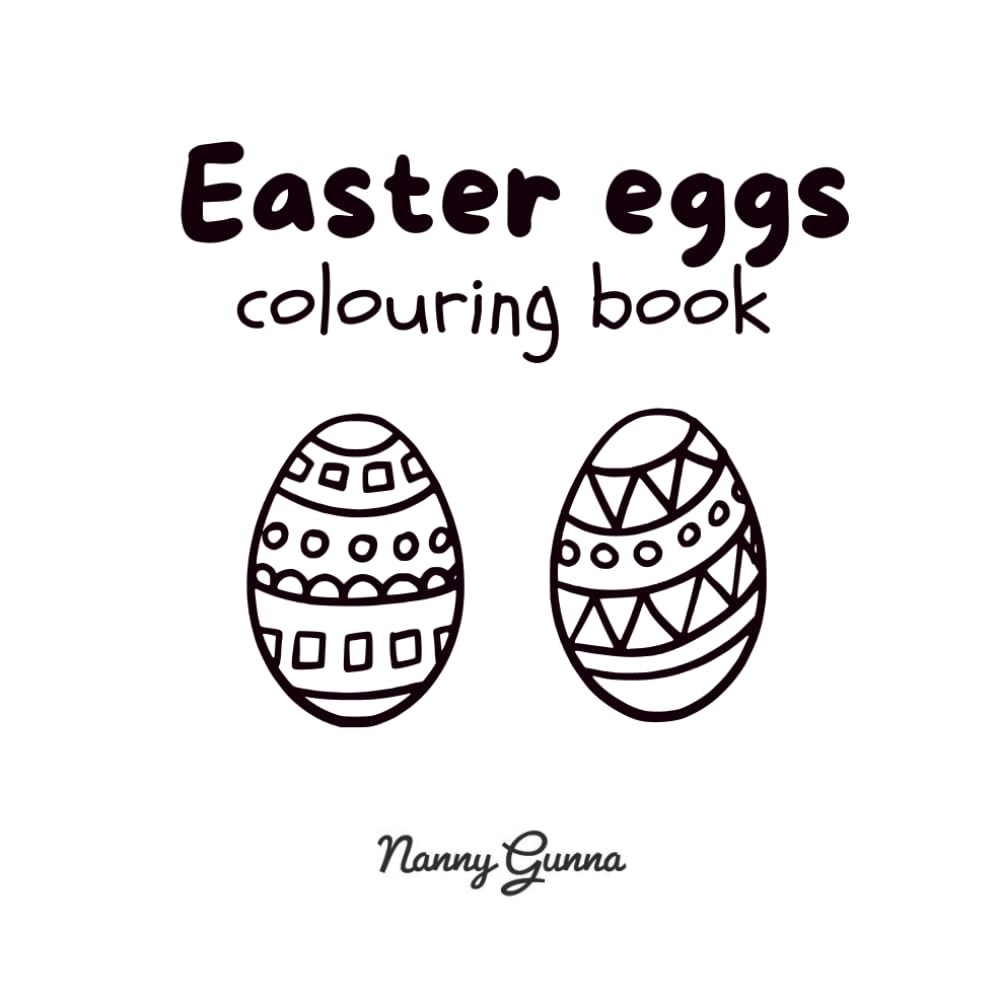 Easter eggs colouring books (Scandinavian minimalist colouring books)