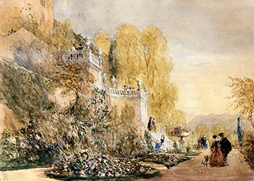 Impression Sur Toile Figures château de Powis David Cox Peinture Moderne Salon