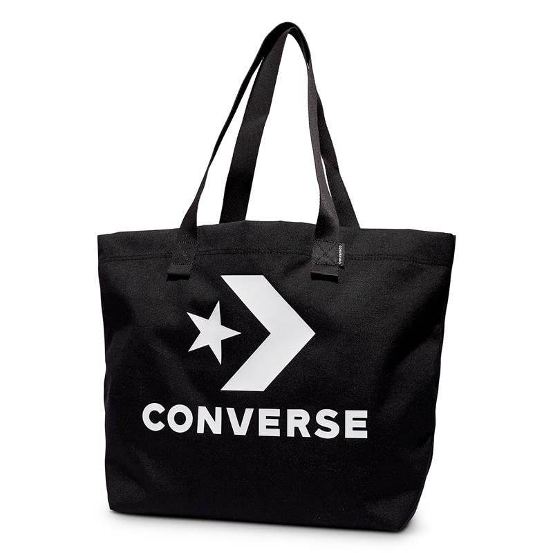 CONVERSE 10024675-A01 STAR CHEVRON TOTE Nero Unisex Adulto BORSA Taglia Unica
