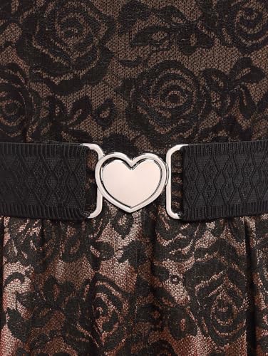 Image of Rosegal Women Plus Size Retro Lace Belt Party Cocktail Dress