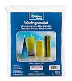 Schmelzpunkt: 54°C Glorex 6 8600 9 - Wachsgranulat in Pastillenform, 500 g, Kerzenwachs auf Paraffinbasis, zur Kerzenherstellung, gebrauchsfertig