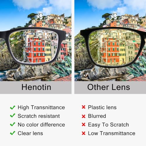Image of Henotin 5 Pack Reading Glasses for Men, Blue Light Readers for Men, Spring Hinges Computer Eye Glasses