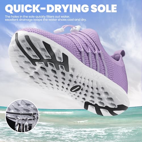 Image of SEEKWAY Mens Womens Water Shoes Quick Dry Aqua Shoes Barefoot for Beach Surf Hiking Pool Water Sports