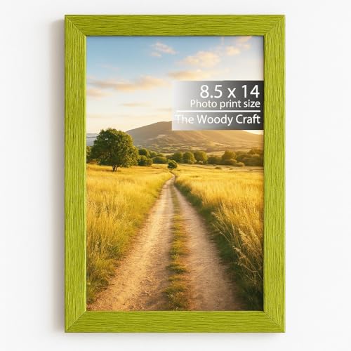 Image of Photo Frame 8.5x14 Legal Size | Refresh Your Wall Frame | Sophisticated Green Frames For Wall Decor | Quality Wooden Frame | Poster Frame (8.5x14 inch, Green)