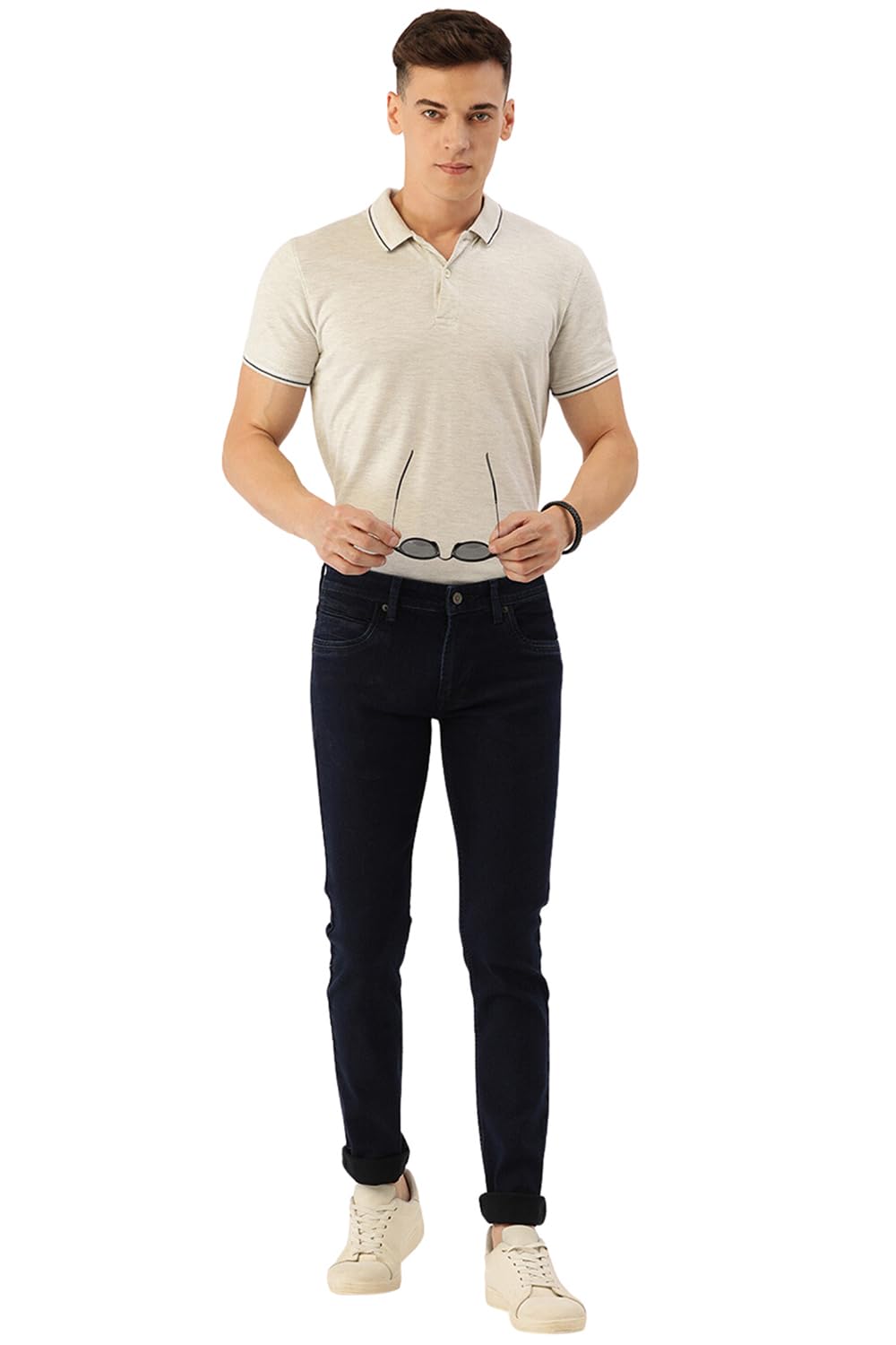 Peter England Men's Premium Skinny Fit Stretchable Jeans, Mid Rise,Blue, 38 - Image 4 thumbnail