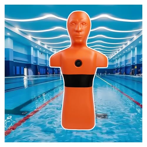 MZZKFC Drowning Prevention Training Equipment, 100cm Tall Water Training Dummy, Orange & Yellow Water Lifesaving Training Equipment for Kids/Adults Improve Swimming Skills(Orange,Set of 4)