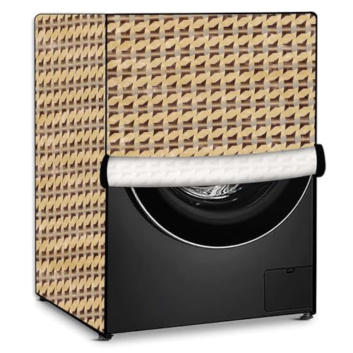 Image of Stylista Washing Machine Cover Compatible for Bosch 6 kg 5 Star Inverter Fully Automatic Front Loading Washing Machine WLJ2016WIN Symmetric Pattern Beige