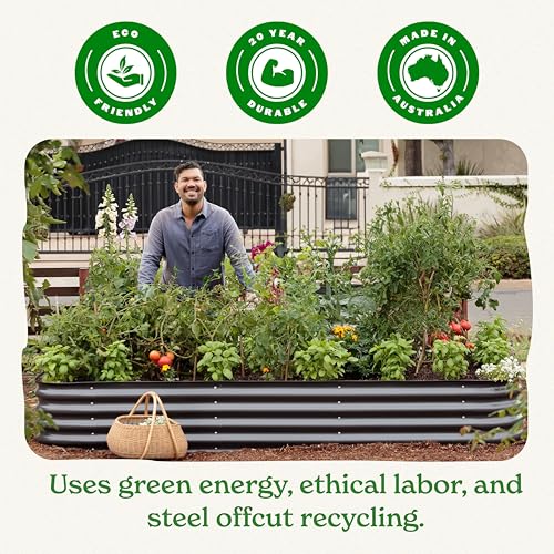 Epic-Gardening-Galvanized-Metal-Raised-Garden-Bed-For-Vegetables-Herbs-100-Food-Safe-Planter-Boxes-Outdoor-I-Outdoor-Plantation-Stainless-Steel-Raised-Garden-Bed-Kit-Round-Short-Light-Clay Epic Gardening Galvanized Metal Raised Garden Bed For Vegetables Herbs 100 Food Safe Planter Boxes Outdoor I Outdoor Plantation Stainless Steel Raised Garden Bed Kit Round Short Light Clay