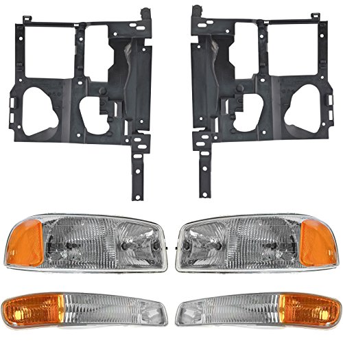 Headlight Parking Light Lamp Mounting Bracket Kit RH LH for 99-07 Sierra
