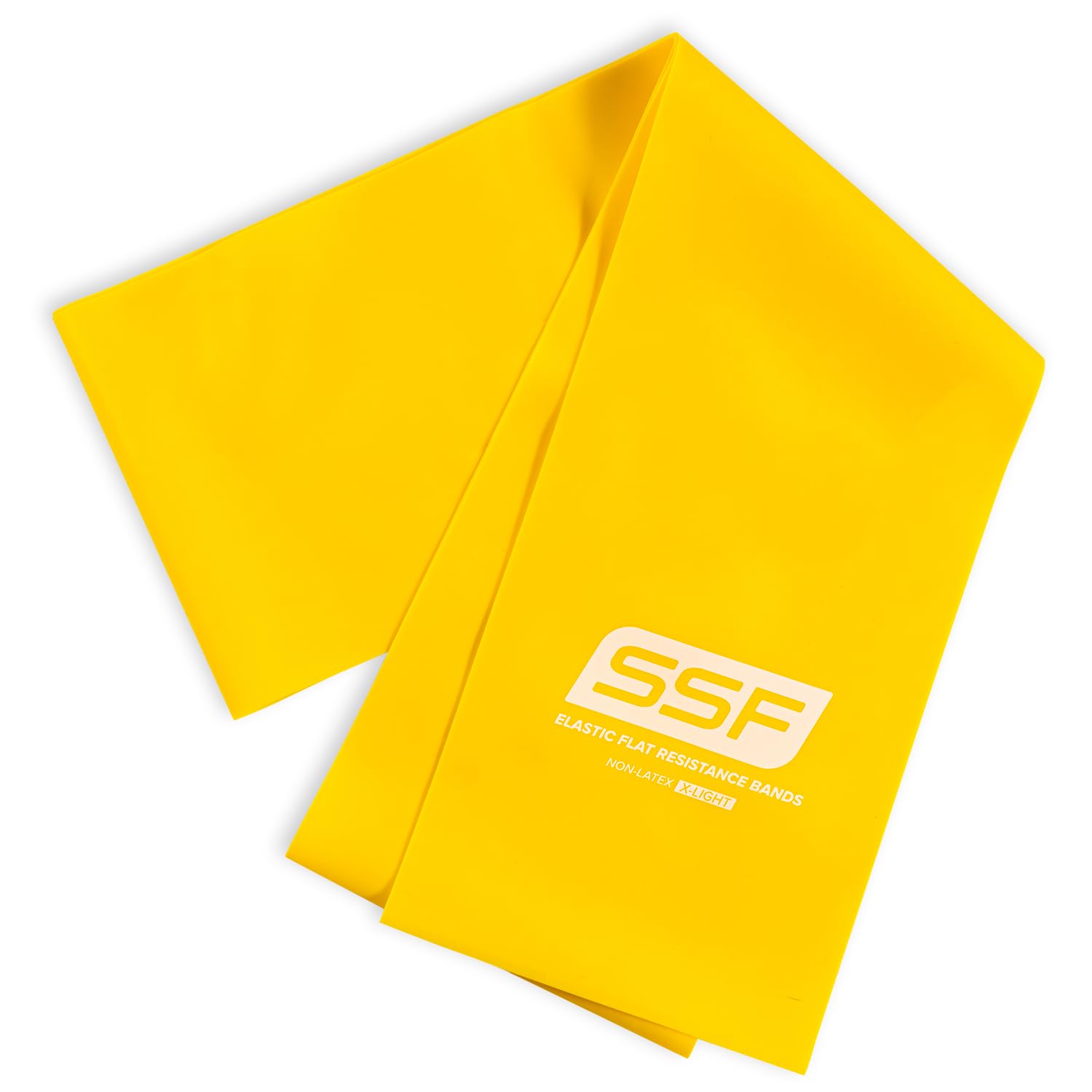 Serious Steel Fitness Flat Resistance Bands for Upper and Lower Body Strength Training and Exercise. (Non Latex Flat Physical Therapy Exercise Bands - 4" x 5 Feet) - X-Light - Yellow