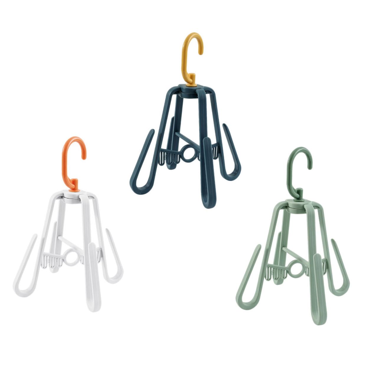 KOMBIUDA 3Pcs Plastic Shoe Drying Rack with Insole Holder Space Saving Hanger for Slippers Lightweight and Shoe Organizer with Hooks for Easy Drying