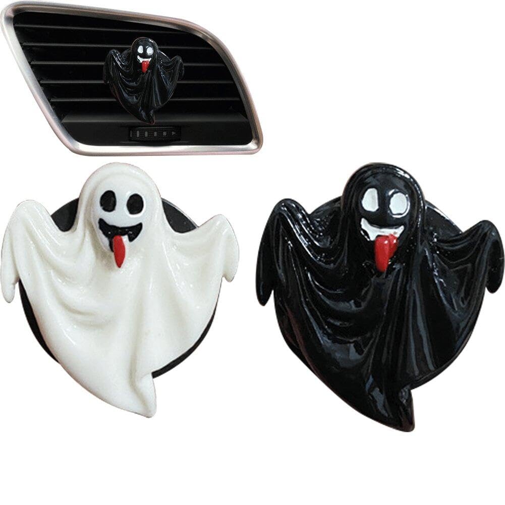 Hrippy Car Vent Clips Cute Ghost Car Aromatic Vent Clip Auto Interior Air Vent Decor Outlet Freshener Car Charm For Car Halloween Decor