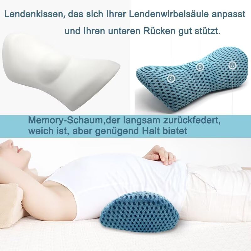 Lendenwirbelkissen aus Memory Foam für Auto und Bürostuhl – Bild 3