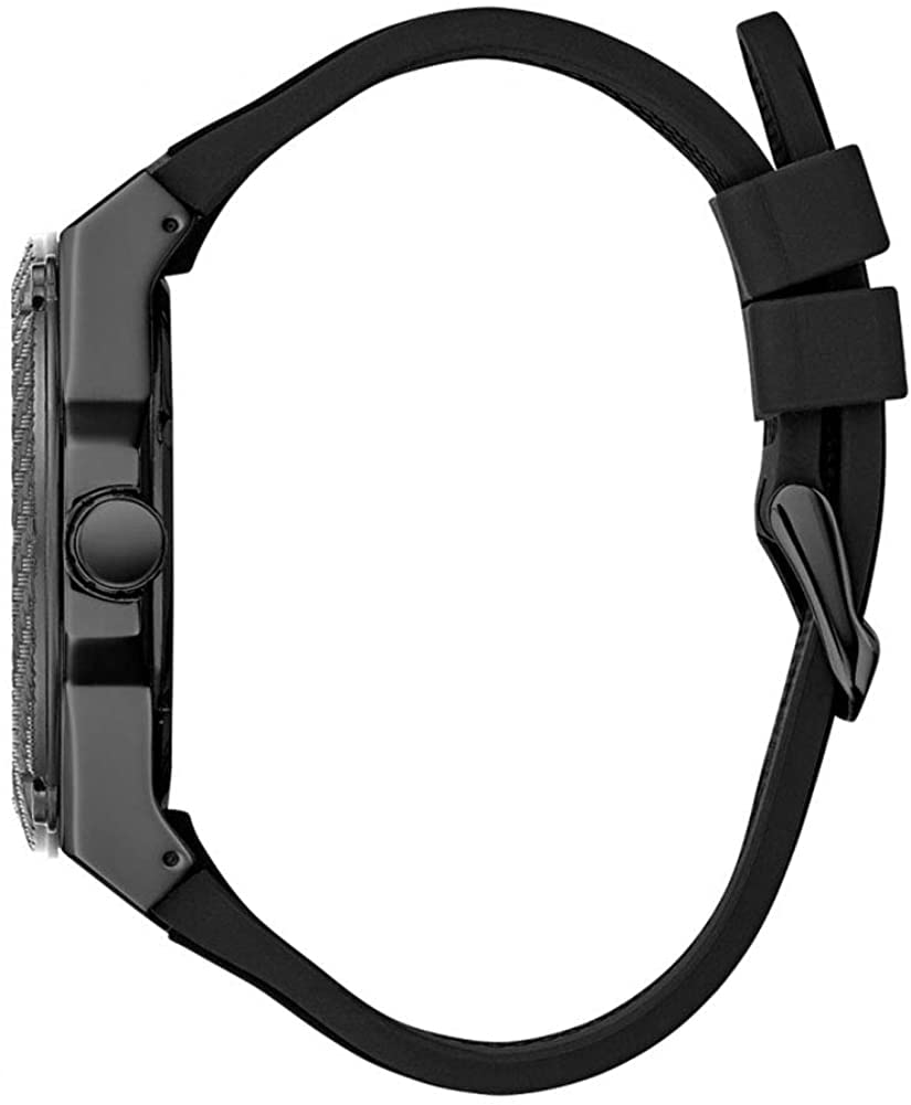 Guess Reloj cronógrafo de Cuarzo para Hombre con Correa de Silicona W1048G2, Negro, Pulsera